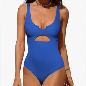 Medium one piece royal blue swim suit